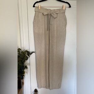 Top Mark Tan Linen Pants, Sz 2